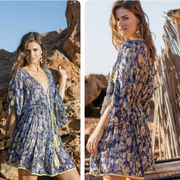 Miss June Paris Pool Dress in Cobalt Blue OS - Picture 2 of 13